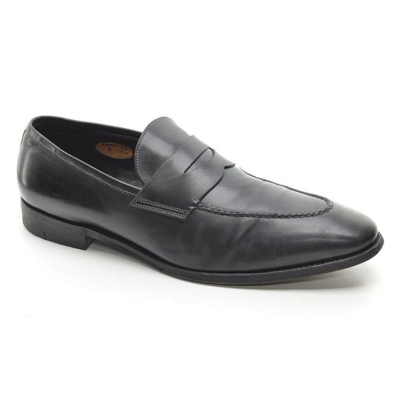Santoni Other - Men Santoni 6949 Black Leather Penny Loafers 11.5 D